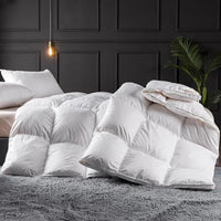 Thumbnail for Pure White Blue Pink Luxury Premium Goose Down Comforter Warm Quilted Blanket for Bedding Set