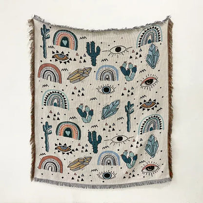 Bee Floral Nordic Blankets Throws Home Decor Sofa Towel