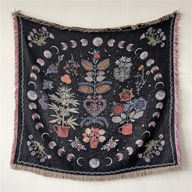Bee Floral Nordic Blankets Throws Home Decor Sofa Towel