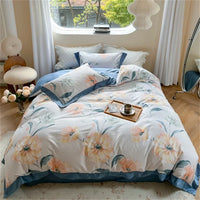 Thumbnail for European Flowers Birds Satin Egyptian Cotton Cozy Bedding Set