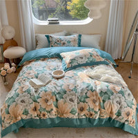 Thumbnail for European Flowers Birds Satin Egyptian Cotton Cozy Bedding Set