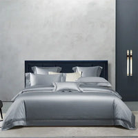 Thumbnail for Luxury European Dark Golden Jacquard Silky Shiny Duvet Cover Set, Egyptian Cotton 1000TC Bedding Set