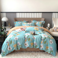 Thumbnail for Floral in the Garden Pastoral Leaves Floral Duvet Cover Set, 600TC Egyptian Cotton Bedding Set