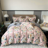 Thumbnail for Floral in the Garden Pastoral Leaves Floral Duvet Cover Set, 600TC Egyptian Cotton Bedding Set