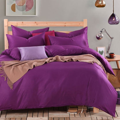 Nordic Green Turquoise Purple Family Duvet Cover Set, Egyptian Cotton Bedding Set