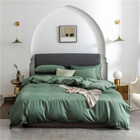 Thumbnail for Nordic Green Emerald Burgundy Europe Premium Family Duvet Cover Set, 500TC Egyptian Cotton Bedding Set