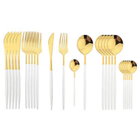 Thumbnail for Black Handle Golden Stainless Steel 24Pcs Cutlery Set Kitchen Dinnerware Gift