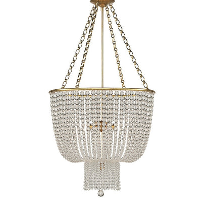 Luxury Vintage Lighting French European Round Wooden Bead Pearl Chandelier Decorative Hotel Kitchen