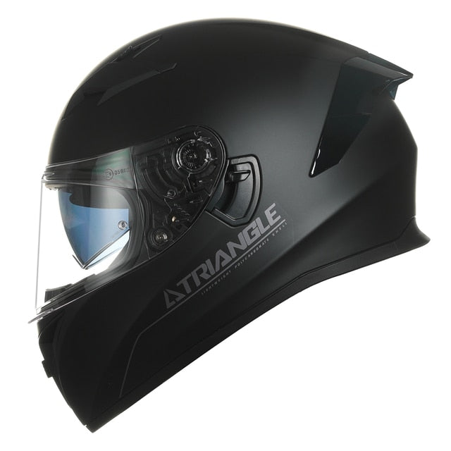 Black White Star Full Face Motorcycle Helmets Clear Visor DOT Approved Moto Sport Out Door