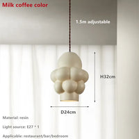 Thumbnail for French Green Creamy Bubble Lighting LED Chandelier for Table Bar Home Decor Lamps