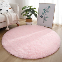 Thumbnail for White Rainbow Round Carpet for Kids Rugs Soft Decor Living Room