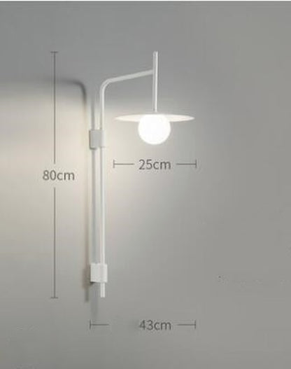 White Grey Nordic Movable Arm Lighting Wall Lamps Home Decor