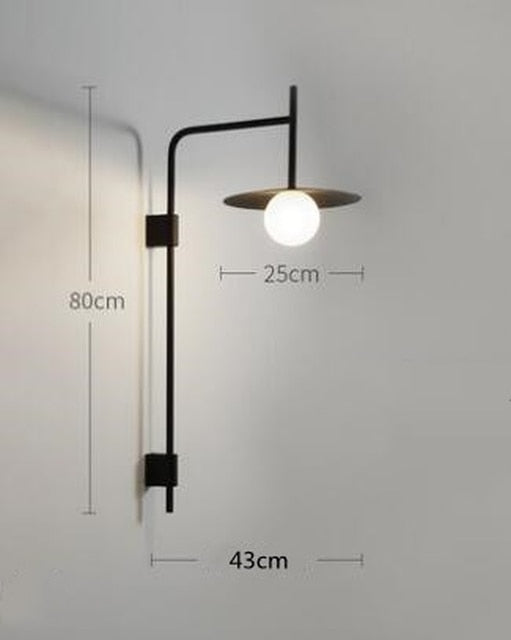 White Grey Nordic Movable Arm Lighting Wall Lamps Home Decor
