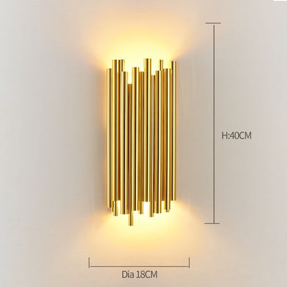 Vintage Gold Crystal Wall Lamp Indoor Wall Lighting for Bedroom Living Room Decoration