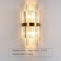 Thumbnail for Vintage Gold Crystal Wall Lamp Indoor Wall Lighting for Bedroom Living Room Decoration