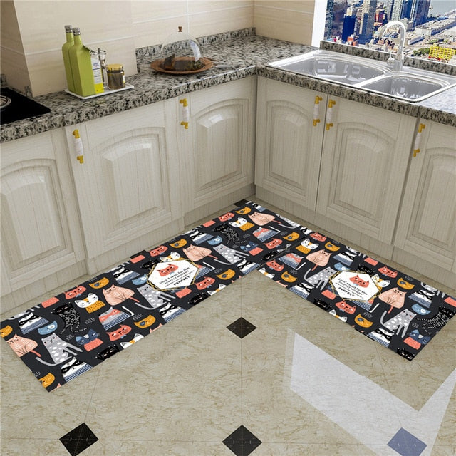 Nordic Marble Tiles Rugs Anti slip Mat for Floor Washable Carpet Living Room