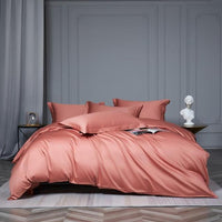 Thumbnail for Premium Purple Grey Soft Silky Family Duvet Cover Set, Egyptian Cotton 1000 Thread Count Bedding Set