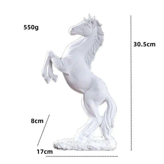 Black Golden Horse European Resin Sculptures and Statues Crafts Home Decoration