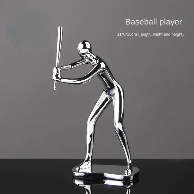 Baseball Football Sports Resin Abstract Figure Sculptures and Statues Decoration Home Decoration