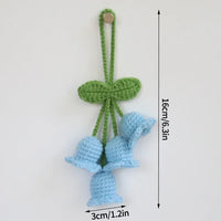 Thumbnail for Cute Crochet Flowers keychain Hanging Decoration Wedding Gift Artificial Flora