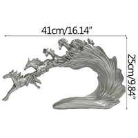 Thumbnail for Luxury White Gold Horse Crafts Decor Ornament Gifts Sculptures and Statues