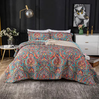 Thumbnail for Boho Colorful Cotton Quilt Bedspread Bohemia Coverlet Blanket Bedding Set