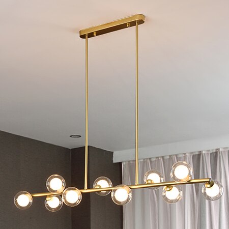 Golden Lighting Nordic Contemporary Pendant Glass Chandelier Hanging Lamp Dining Decor