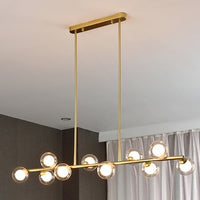 Thumbnail for Golden Lighting Nordic Contemporary Pendant Glass Chandelier Hanging Lamp Dining Decor