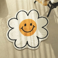Thumbnail for Nordic Smile Sunflower Rugs Living Room Round Carpet Decor