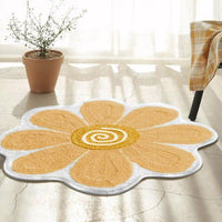 Thumbnail for Nordic Smile Sunflower Rugs Living Room Round Carpet Decor