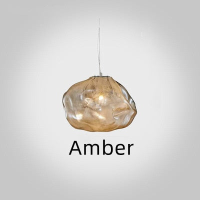 Premium Clear Smoky Cloud Grey Blown Glass Chandelier Lighting Hanging Lamp Decorative