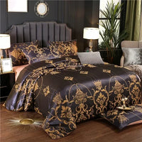 Thumbnail for Baroque Jacquard Luxury European Wedding American Satin Bedding Set