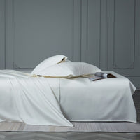 Thumbnail for Luxury Blue Grey Solid Color Premium Hotel Grade Duvet Cover Set, 1000TC Egyptian Cotton Bedding Set