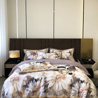 Thumbnail for Premium Autumn Winter Brushed Thicken Flowers Europe Duvet Cover, 1000TC Egyptian Cotton Bedding Set