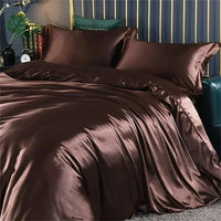 Thumbnail for Luxury White Gold Natural Mulberry Ice Silk American Bedding Set