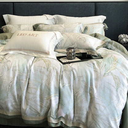 Baroque Zebra Europe Printed Soft Silky Duvet Cover, Bamboo Fiber Fabric Tencel Bedding Set