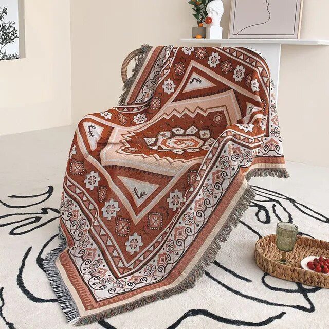 Floral The Sun Tarot Nordic Sofa Blanket Cover Bedspread Home Decor