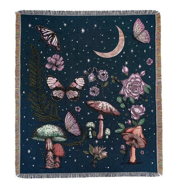 Bee Floral Nordic Blankets Throws Home Decor Sofa Towel