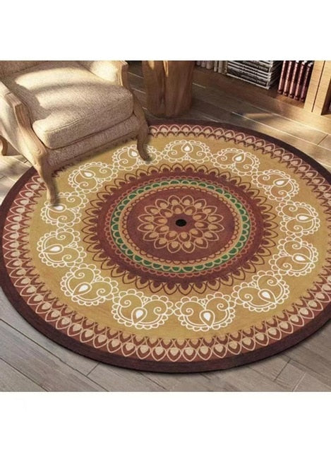 Bohemian European Persian Round Rugs Living Room Carpet Decoration