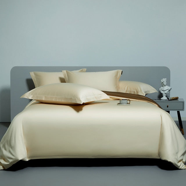 Grey European Egyptian Cotton 1000 Thread Count Hotel Grade Duvet Cover Bedding Set
