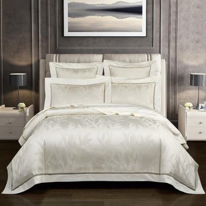 Luxury Gold Red Silk Jacquard Baroque Europe Duvet Cover Set, 1200TC Egyptian Cotton Bedding Set