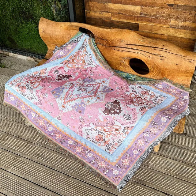 Bee Floral Nordic Blankets Throws Home Decor Sofa Towel