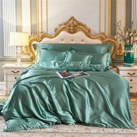 Thumbnail for Luxury White Gold Natural Mulberry Ice Silk American Bedding Set