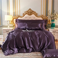 Thumbnail for Luxury White Gold Natural Mulberry Ice Silk American Bedding Set