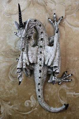 White Black Dragon Spirit Wall hanging Sculptures and Statues
