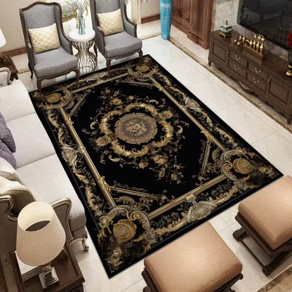 Luxury Baroque European Carpet Hotel Grade Soft Rug for Kids Bedroom Lounge