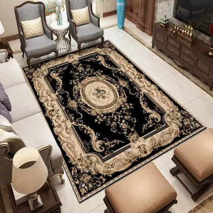 Luxury Baroque European Carpet Hotel Grade Soft Rug for Kids Bedroom Lounge