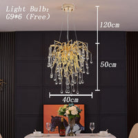 Thumbnail for Luxury Gold Crystal Lighting Chandeliers Branches Crystal for Living Room Home Decor