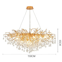 Thumbnail for Luxury Gold Crystal Lighting Chandeliers Branches Crystal for Living Room Home Decor