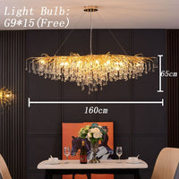 Thumbnail for Luxury Gold Crystal Lighting Chandeliers Branches Crystal for Living Room Home Decor